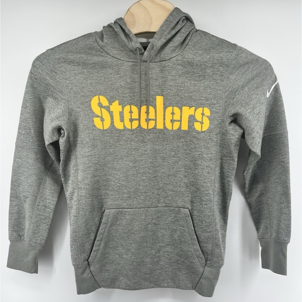 Nike Dri Fit Pittsburgh Steelers Hoodie Sweatshirt Mens Small Small Spot On Back